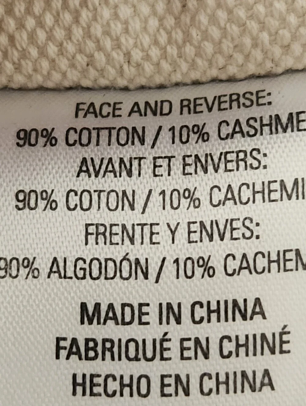 WAMSUTTA Duvet Cover Queen Gray Cotton Cashmere Home Bedding Reversible